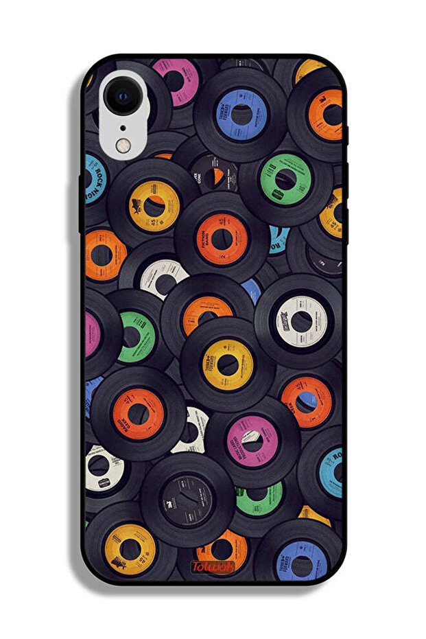 جراب حماية لجهاز Apple iPhone XR بنمط CDs - 2