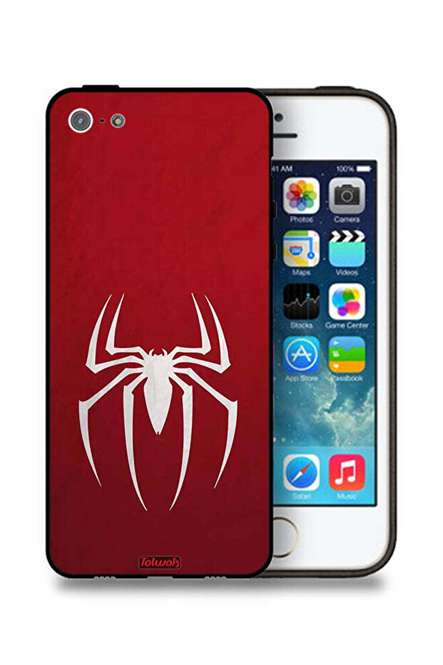غطاء حماية لجهاز Apple iPhone 5/5s/SE بتصميم Spider Icon