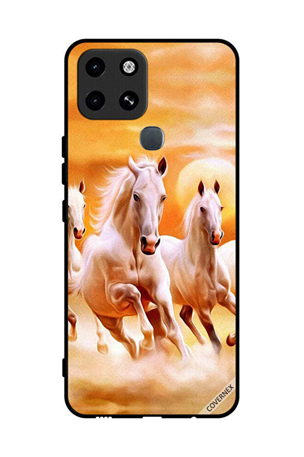غطاء حماية لهاتف Infinix Smart 6 Horses Running