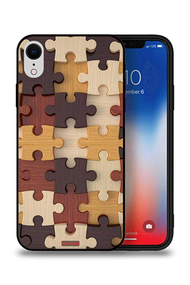 جراب حماية لجهاز Apple iPhone XR بنمط خشبي
