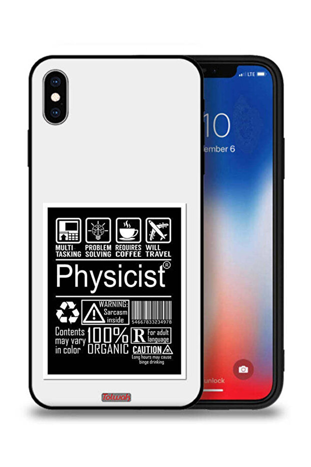 جراب حماية لجهاز Apple iPhone XS Max بملصق فيزيائي