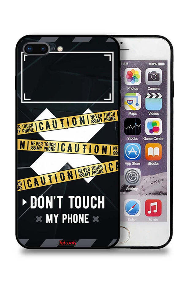 Apple iPhone 7 Plus Protective Case Caution Never Touch My Phone