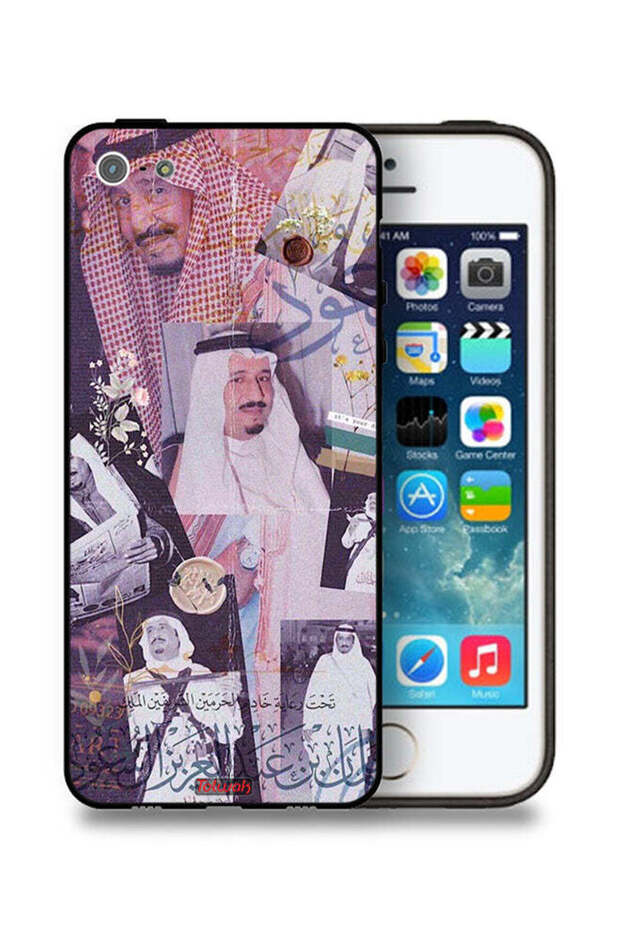 جراب حماية لجهاز آيفون 5/5s/SE من آبل، صور قديمة للملك سلمان