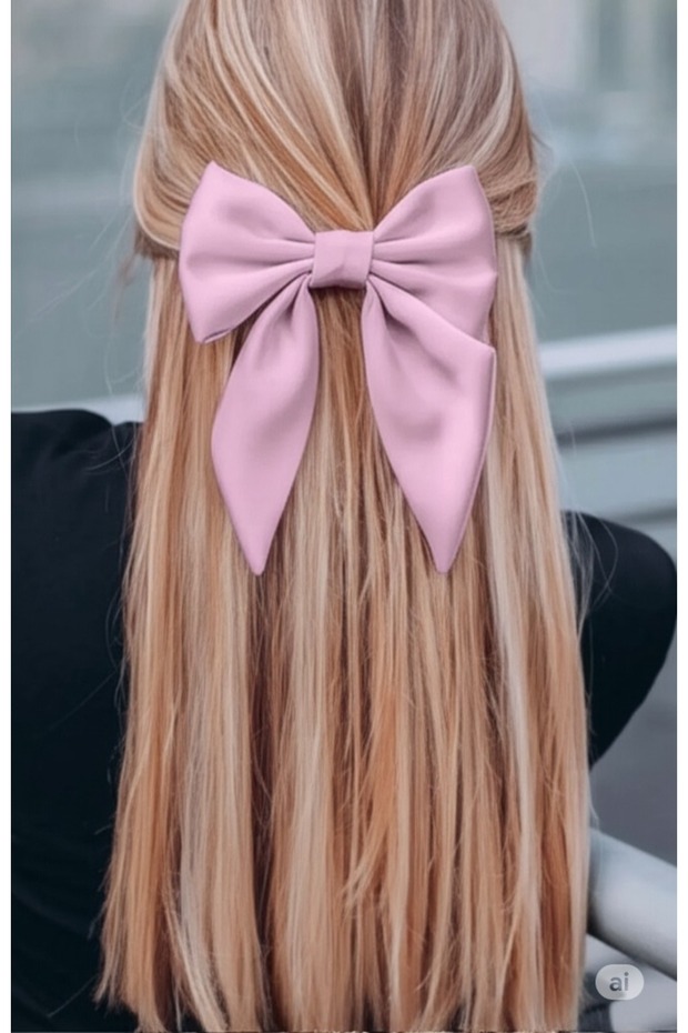 Women's Powder Pink Clip Bow Buckle