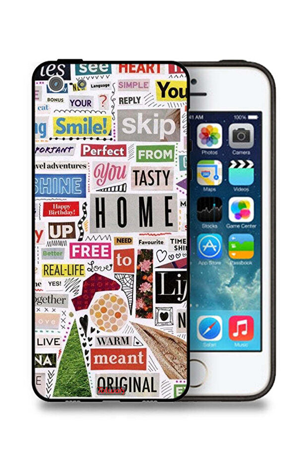 جراب حماية لجهاز Apple iPhone 5/5s/SE مع ملصقات أصلية