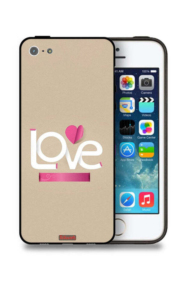 جراب حماية لهاتف Apple iPhone 5/5s/SE برسومات حب فنية