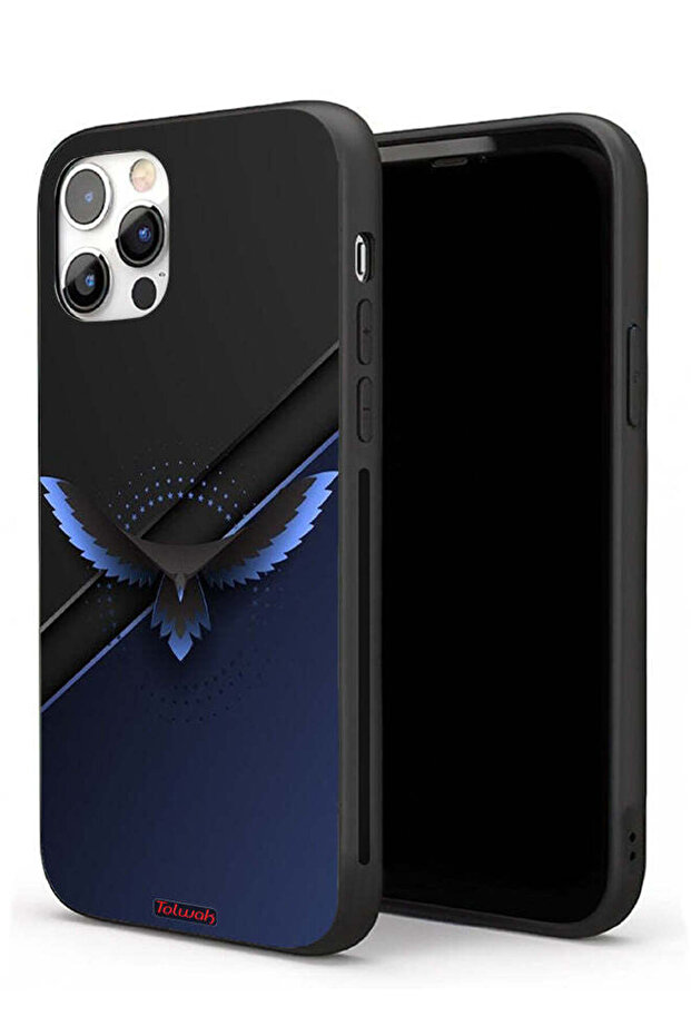 غطاء حماية لجهاز Apple iPhone 11 Pro Max بتصميم نسر تجريدي رقمي