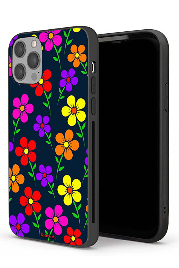 غطاء حماية لجهاز Apple iPhone 12 Pro - زهور ملونة