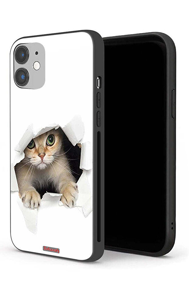 جراب حماية لجهاز Apple iPhone 12 بتصميم قطة