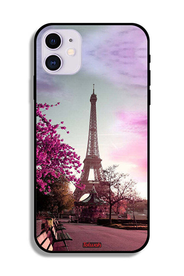 جراب حماية لجهاز Apple iPhone 12 mini بتصميم برج إيفل - 2