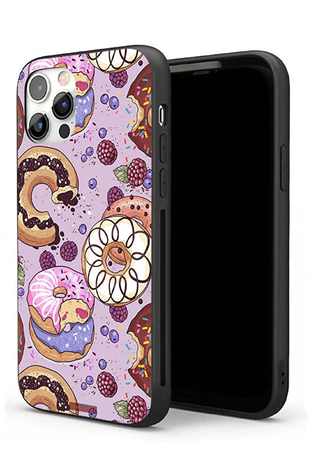 غطاء حماية لجهاز Apple iPhone 11 Pro Max بتصميم فن الدونات
