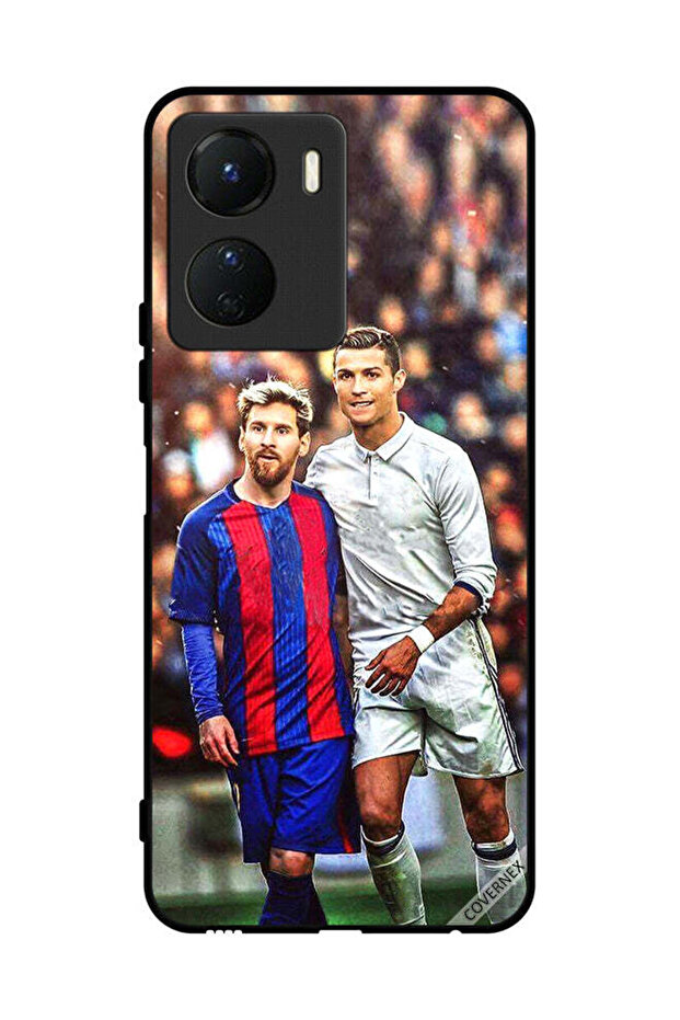 غطاء حماية لهاتف Vivo Y16 ميسي وكريستيانو رونالدو