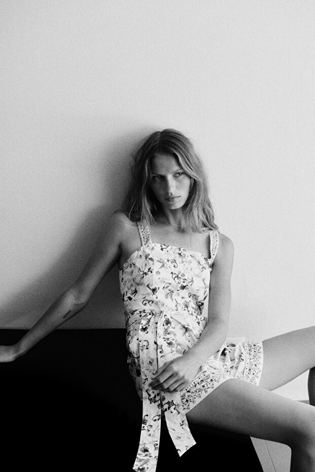 Pamuklu Poplin Tulum - 1