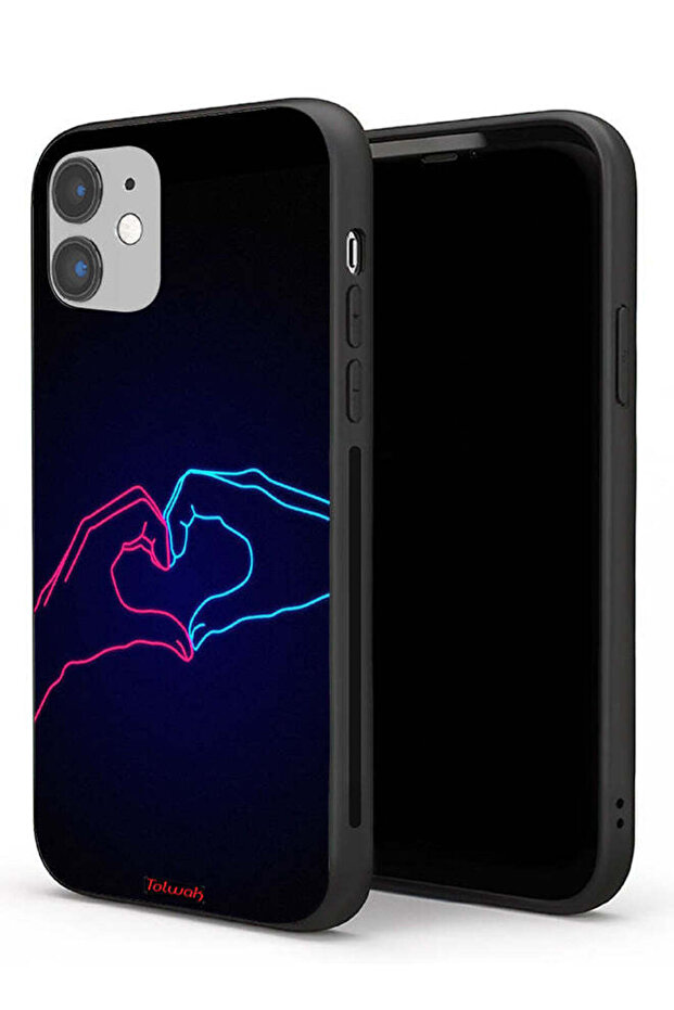 Apple iPhone 11 Protective Case Touching Hand Making Heart