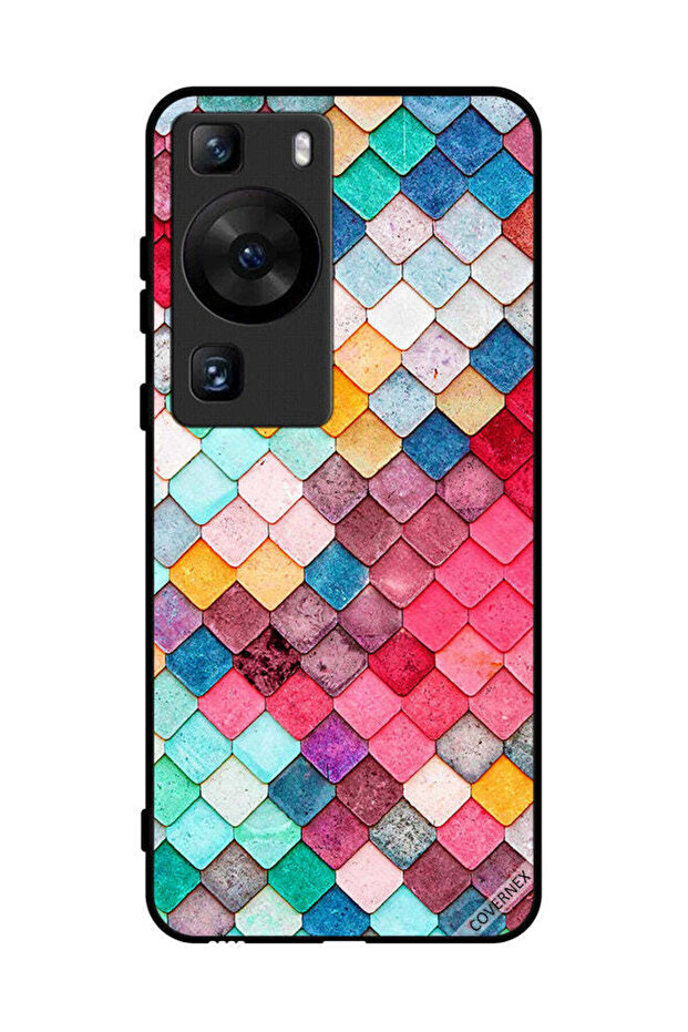 غطاء حماية لهاتف هواوي بي 60 بنمط مربع ماسي