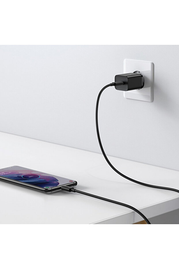 Type-C PD25W Charger + Type-C Cable - (TZCCSUP-L01) - Black - 5