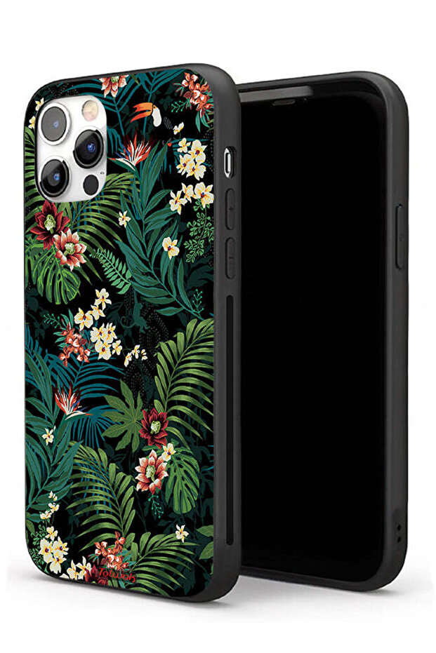 غطاء حماية لهاتف Apple iPhone 11 Pro Max بنقشة أوراق استوائية