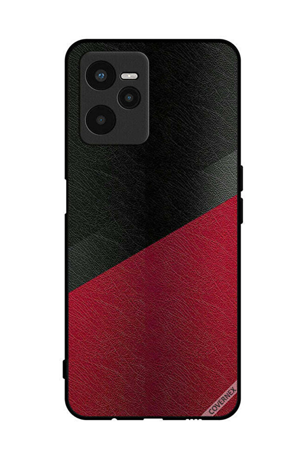 غطاء حماية لهاتف Realme C35 بنمط جلدي
