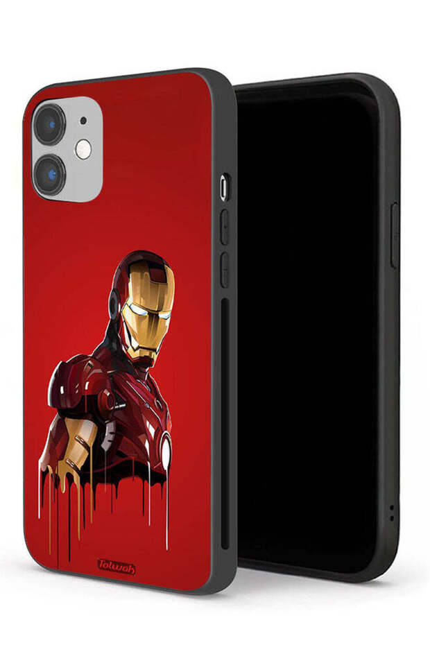 جراب حماية لجهاز Apple iPhone 12 برسومات الرجل الحديدي