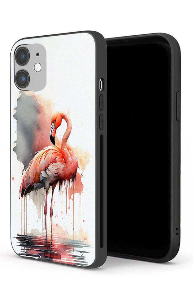 غطاء حماية لجهاز Apple iPhone 12 برسومات ألوان مائية استوائية
