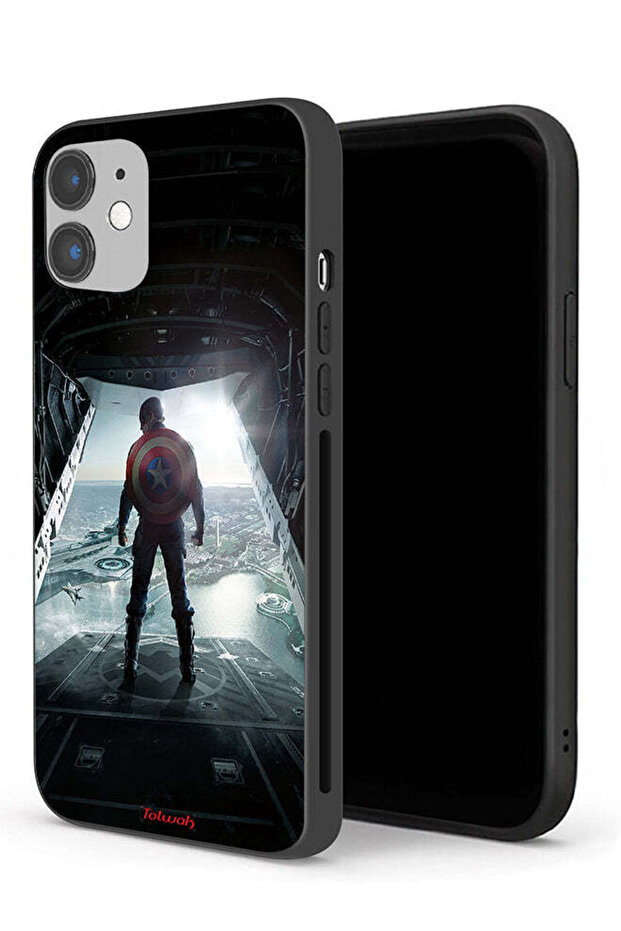 جراب حماية لجهاز Apple iPhone 12 بشاشة عرض كابتن أمريكا