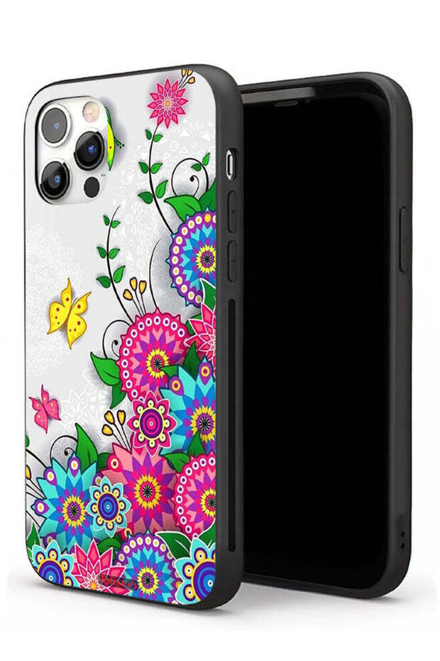 غطاء حماية لجهاز Apple iPhone 11 Pro Max بنقشة زهور ماندالا