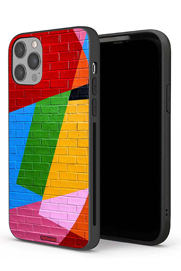 جراب حماية لجهاز Apple iPhone 12 Pro Max برسومات جدارية ملونة