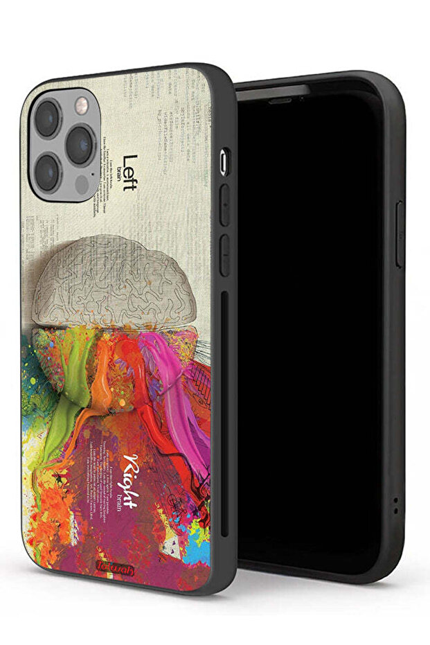 جراب حماية لجهاز Apple iPhone 12 Pro Max - عمل فني تجريدي لعلم الدماغ