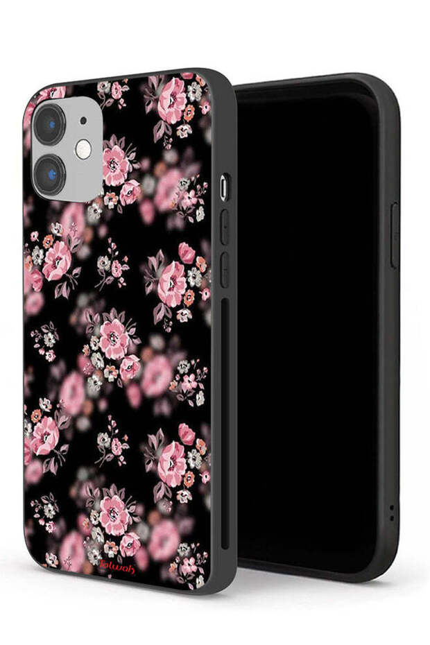 جراب حماية لجهاز Apple iPhone 12 mini بنقشة زهور بورتريه - 1