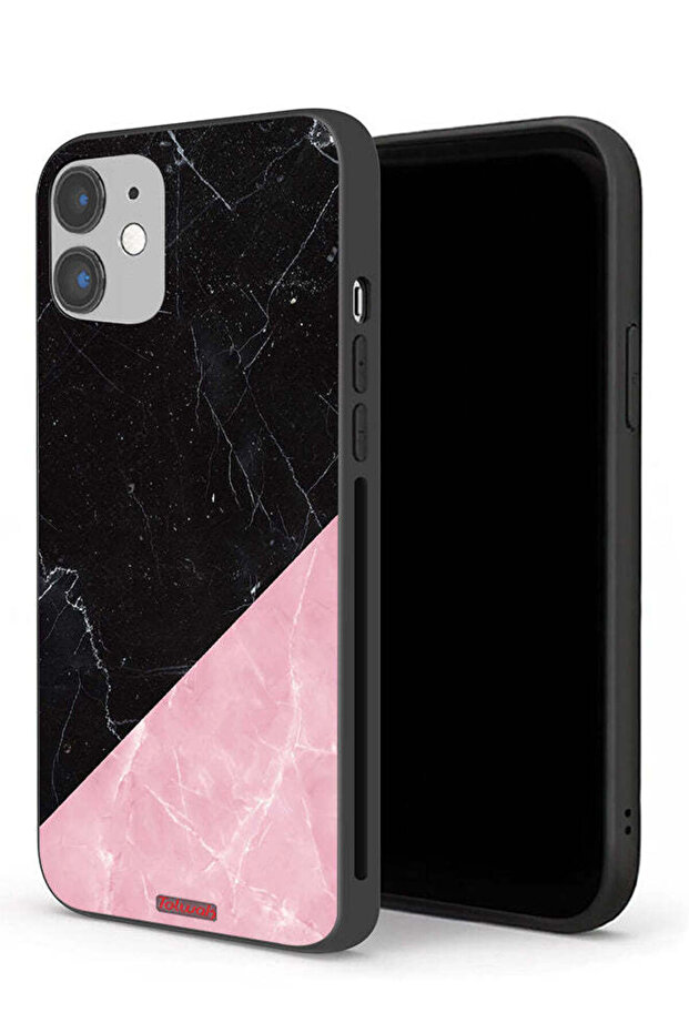 جراب حماية لجهاز Apple iPhone 12 بنمط رخامي - 1