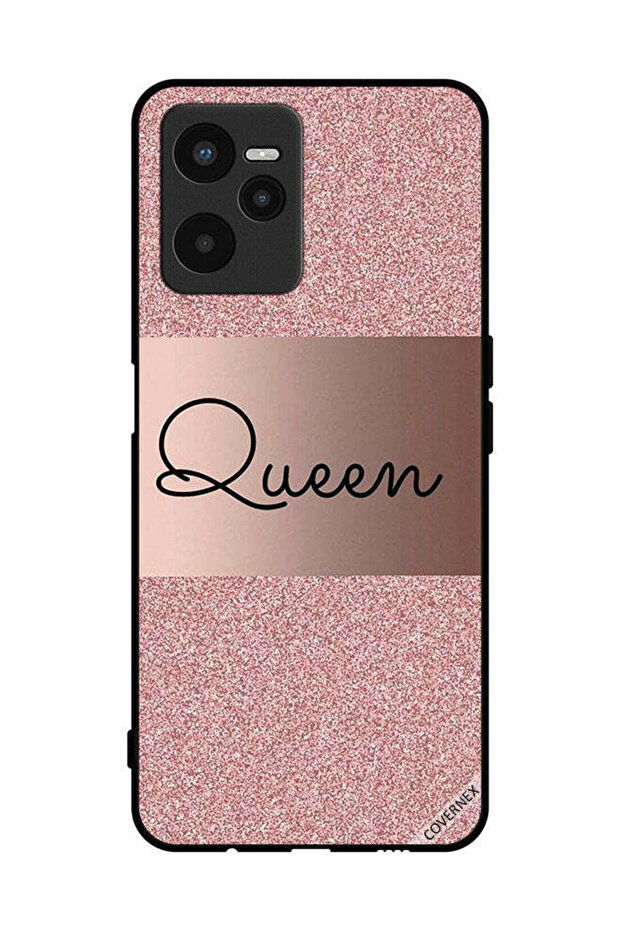 غطاء حماية لهاتف Realme C35 بخلفية لامعة من Queen