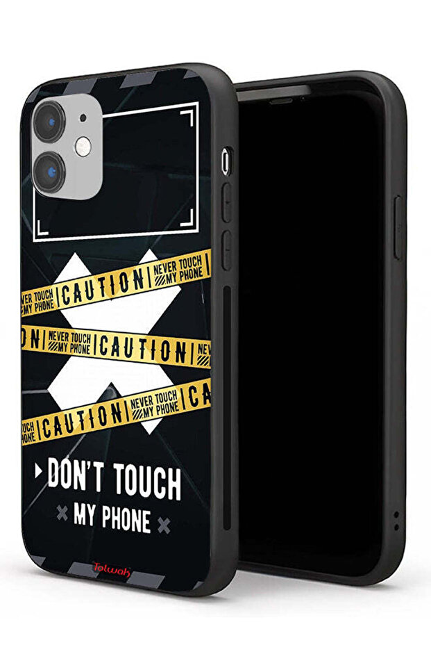 Apple iPhone 11 Protective Case Caution Never Touch My Phone