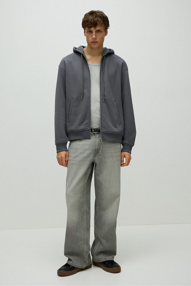 Loose Fit Kapüşonlu ve Fermuarlı Üst - 3