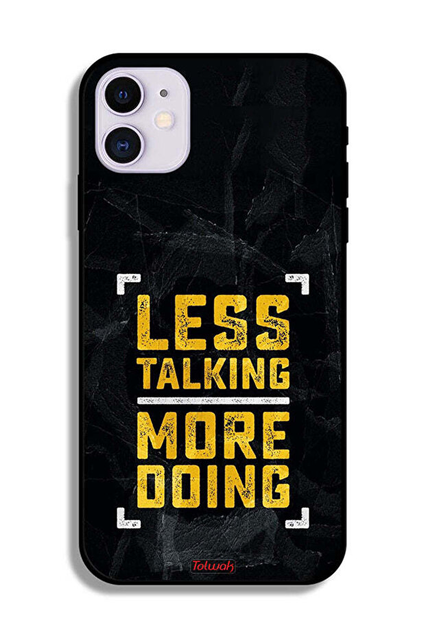 جراب حماية لجهاز Apple iPhone 11 - أقل كلامًا وأكثر فعلًا - 2