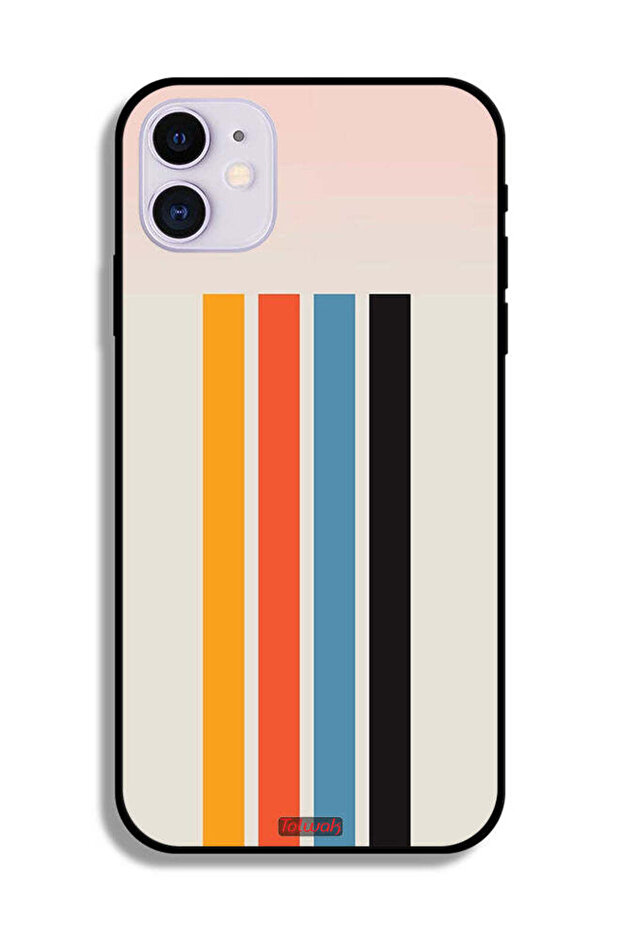 جراب حماية لجهاز Apple iPhone 12 بنمط خطوط مستقيمة - 2