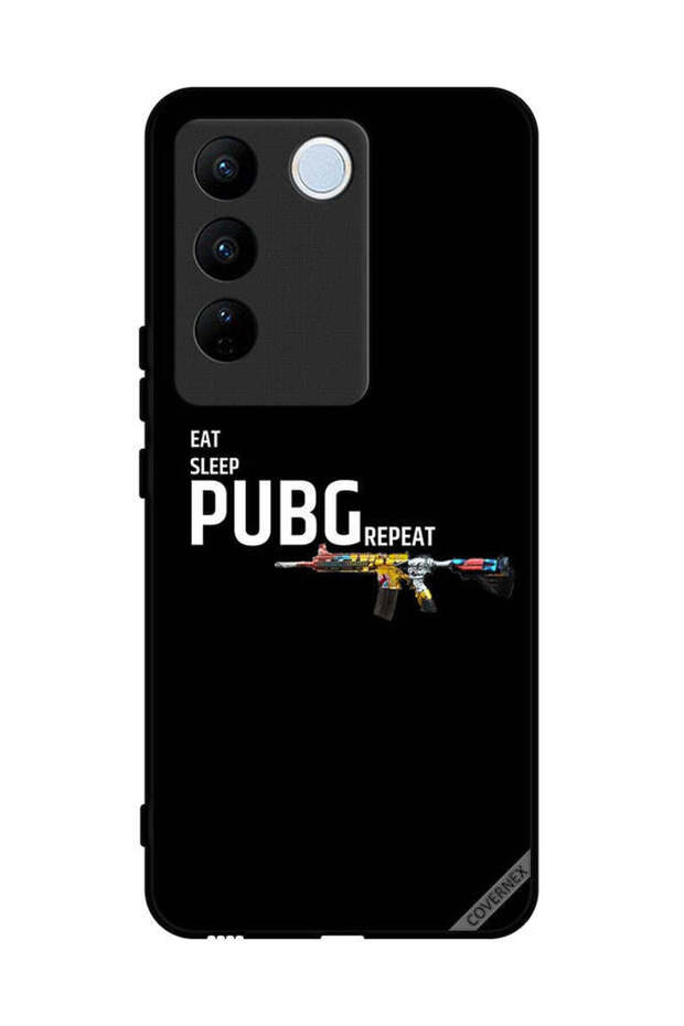 غطاء حماية لهاتف Vivo V27 Pro Eat Sleep Pubg Repeat