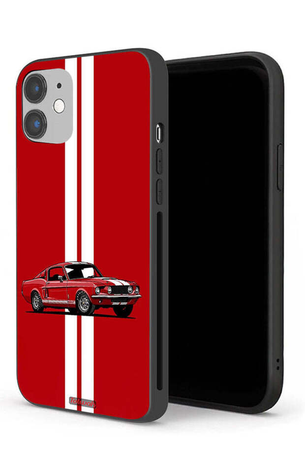 جراب حماية لجهاز Apple iPhone 12 بتصميم سيارة كلاسيكية تجريدية