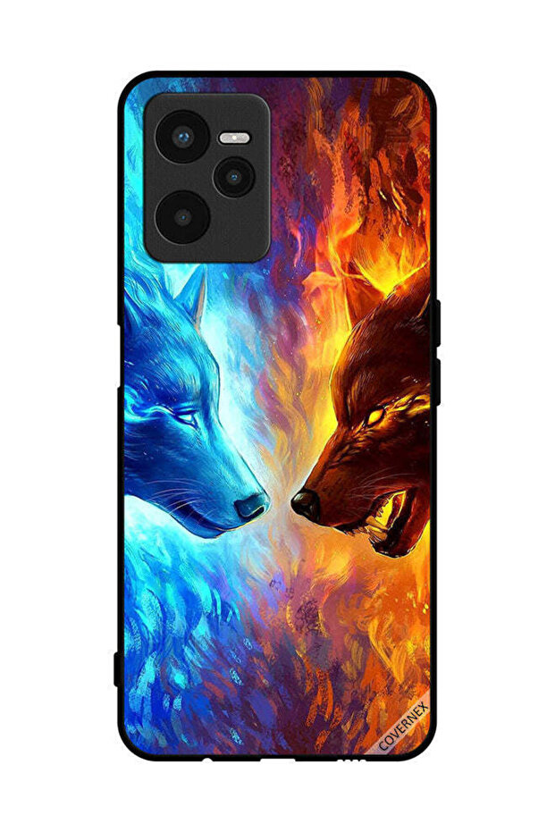 غطاء حماية لهاتف Realme C35 Water & Fire Wolf