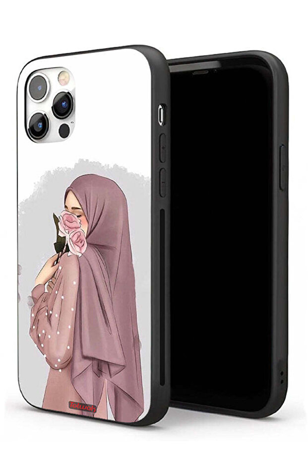 غطاء حماية لجهاز آيفون 11 برو ماكس من آبل، يحمل صورة فتاة تحمل ورودًا