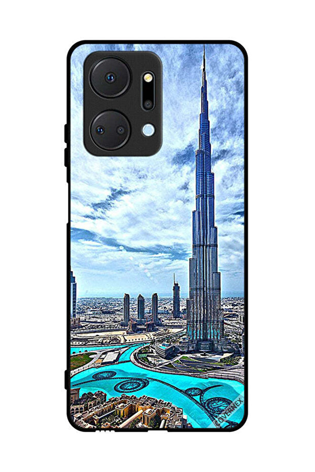 غطاء حماية لهاتف Honor X7a برج خليفة - غيوم تلامس السحاب