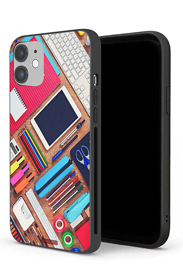 جراب حماية لجهاز Apple iPhone 12 بتصميم مكتب الهوايات للفتيات