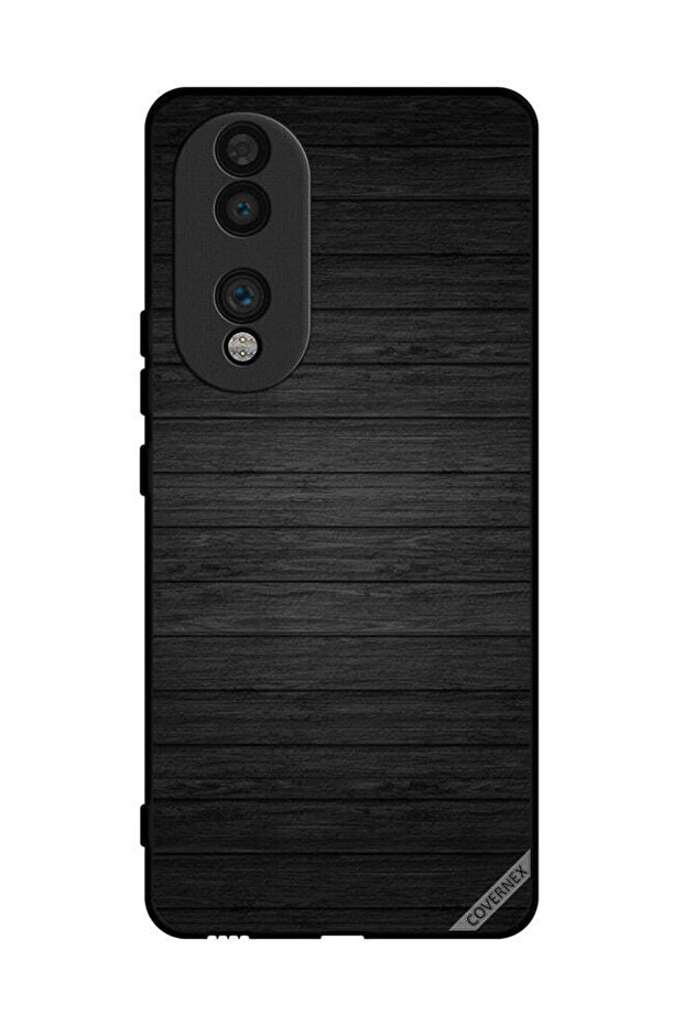 غطاء حماية لهاتف Honor 70 بنمط خشبي داكن