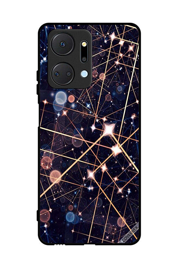 غطاء حماية لهاتف Honor X7a بنمط منحنيات الإضاءة