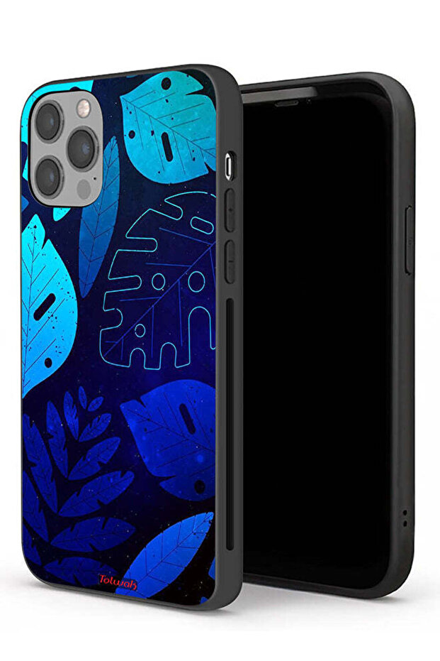 جراب حماية لهاتف Apple iPhone 12 Pro Max بنقشة أوراق الشجر - 1