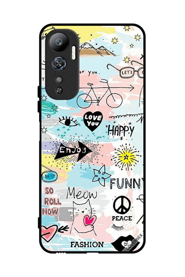 غطاء حماية لهاتف Infinix Hot 20 Doodle Meow Enjoy