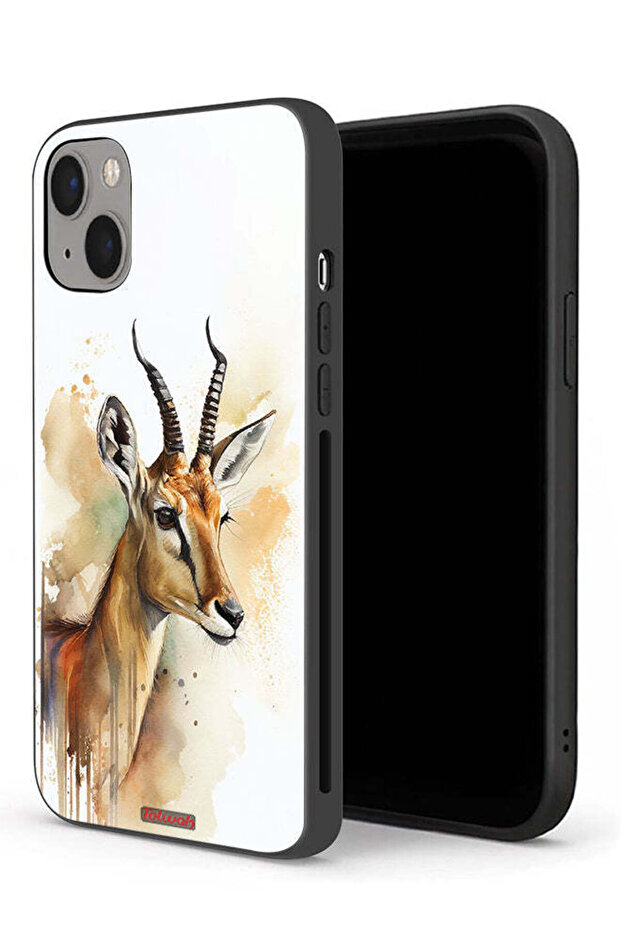 غطاء حماية لجهاز Apple iPhone 13 mini بتصميم فن تجريدي للغزلان