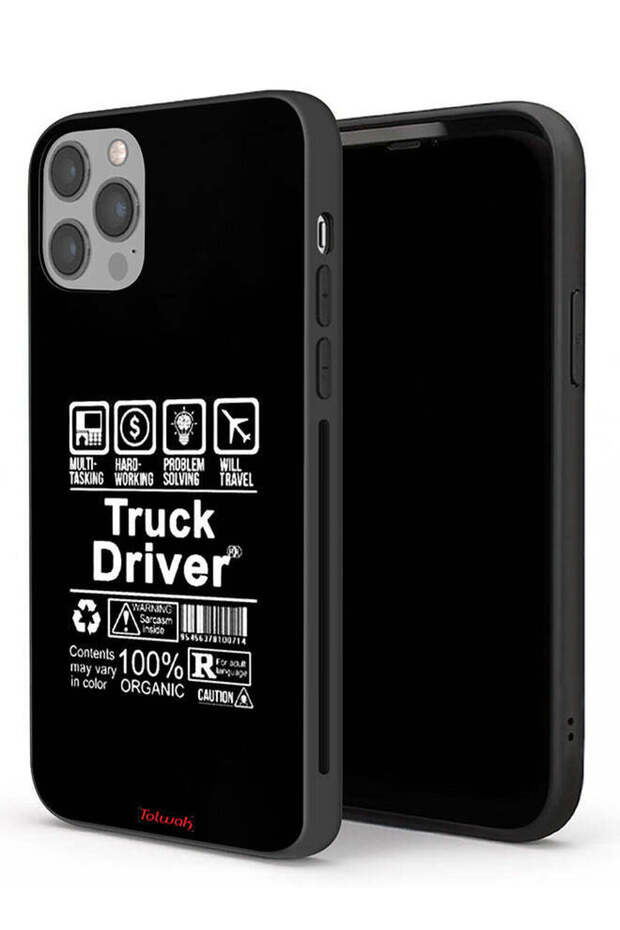 جراب حماية لجهاز Apple iPhone 12 Pro Max - ملصق سائق شاحنة
