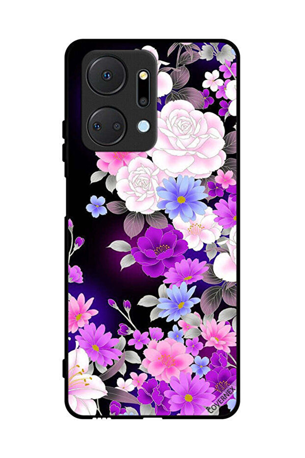 غطاء حماية لهاتف Honor X7a مزيج الزهور