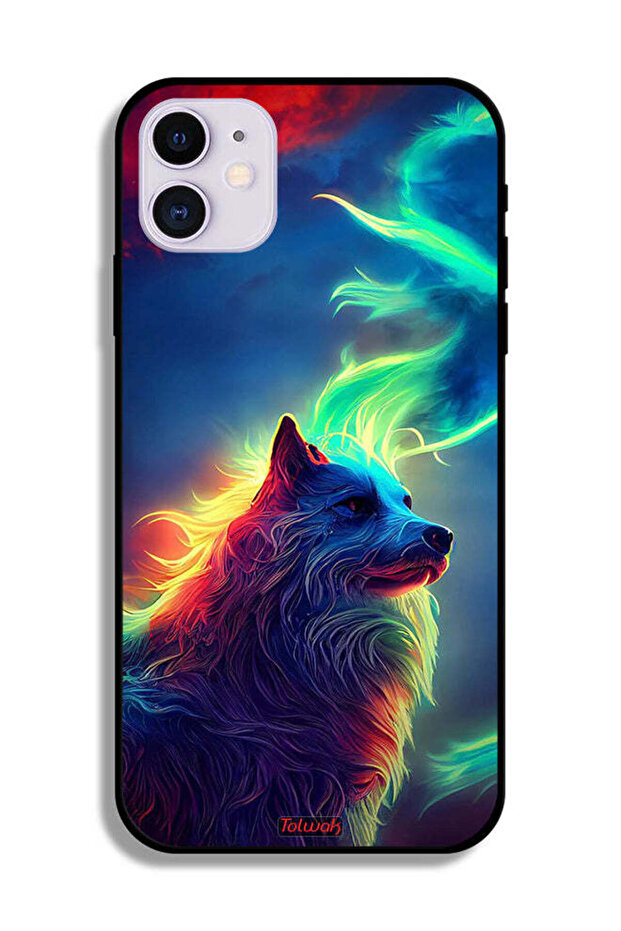 غطاء حماية لجهاز Apple iPhone 11 بتصميم الذئب - 2