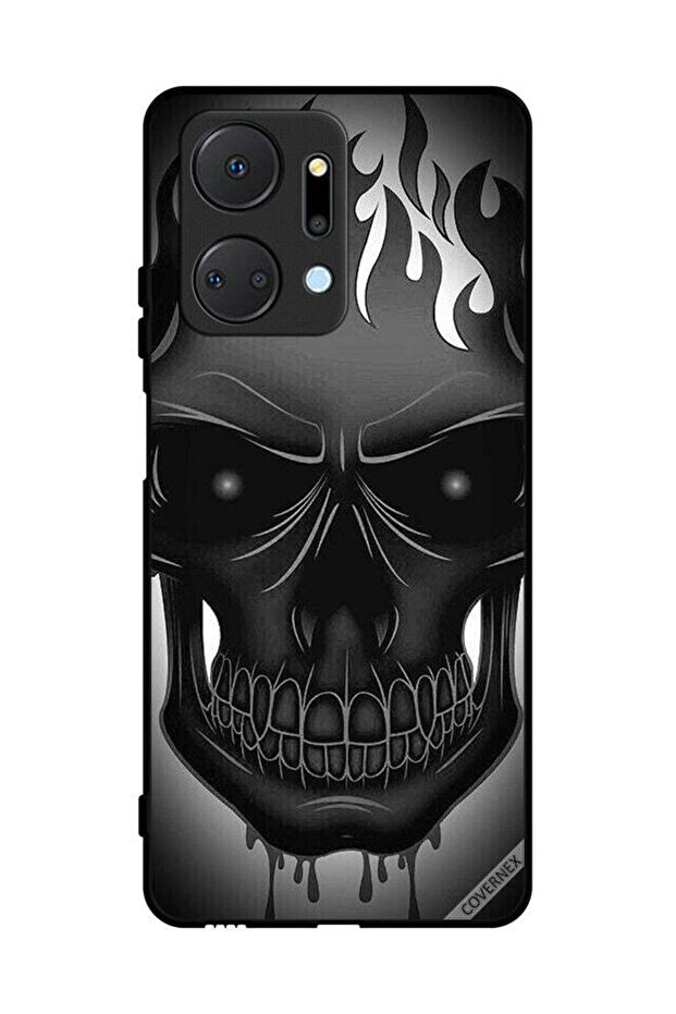 غطاء حماية لهاتف Honor X7a - رسمة جمجمة
